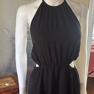 Rolla Coster Black Halter Backless Maxi Dress